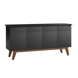 Buffet Aparador Mazza 4 Portas Preto