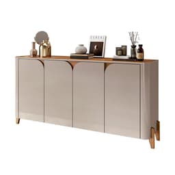 Buffet Memphis 4 Portas Off White e Cedro