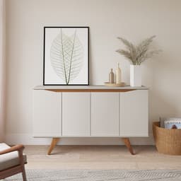Buffet Olive 4 Portas Off White Natural
