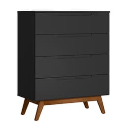 Cômoda Alpi 4 Gavetas Preta