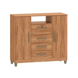 Cômoda Angra 2 Portas 4 Gavetas Mel