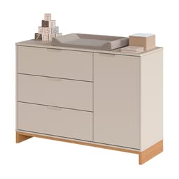 Cômoda Cubo 1 Porta 3 Gavetas Areia