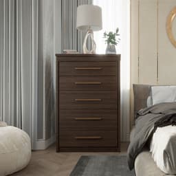Cômoda Elegance 5 Gavetas Capuccino Wood
