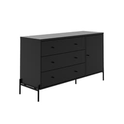 Cômoda Jasper 1 Porta 3 Gavetas Preta