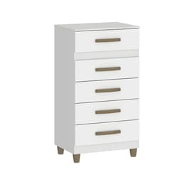 Cômoda Malta 5 Gavetas Branco