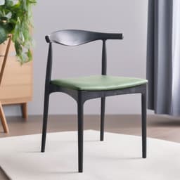 Cadeira Cora PU Verde e Preta
