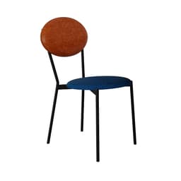 Cadeira Elipse Poliéster Azul e Caramelo