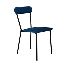 Cadeira Emília Poliéster Azul e Preta
