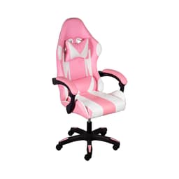 Cadeira Gamer Hawker Poliuretano Rosa