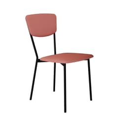 Cadeira Retrô Poliéster Rosa e Preta