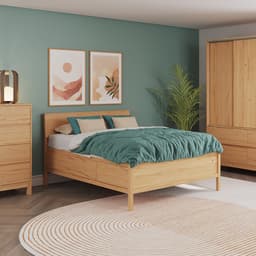 Cama Casal Square 6 Gavetas Natural Pine