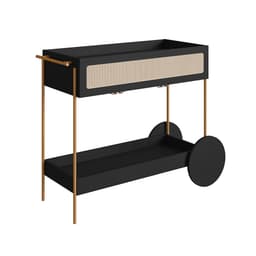 Carrinho Bar Oslo 1 GV Preto e Dourado