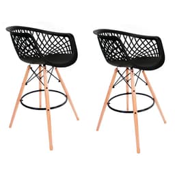 Conjunto com 2 Banquetas Web Preto
