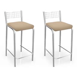 Conjunto com 2 Banquetas Zurique Bege