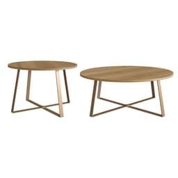 Conjunto com 2 Mesas de Centro Boro Dourado