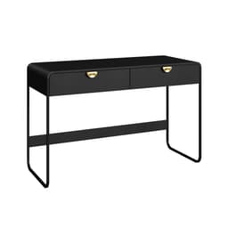 Escrivaninha Luna 2 Gavetas Preto e Dourado
