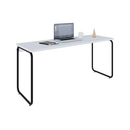 Escrivaninha Round Branca e Preta 150 cm