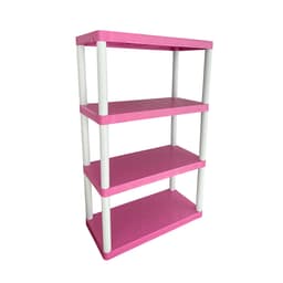Estante Multiuso Arona Rosa e Branca