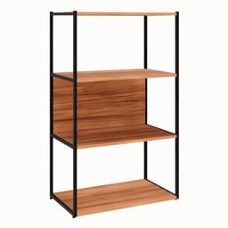 Estante Shelf Nogal Sevilha e Preta 105 cm