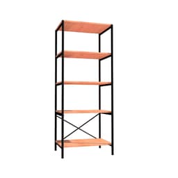 Estante Trento Madeira e Preta 150 cm