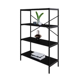 Estante com 4 Prateleiras Tub Preta 80 cm