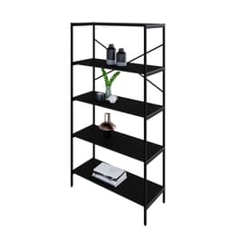Estante com 5 Prateleiras Tub Preta 80 cm