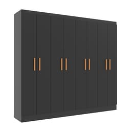 Guarda-Roupa Casal Paris 8 Portas Preto