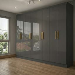 Guarda-Roupa Casal Paris 8 Portas Preto