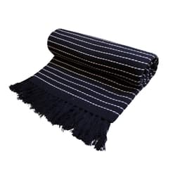 Manta Pesponto Preta 140x140 cm