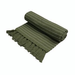 Manta Pesponto Verde Oliva 140x140 cm