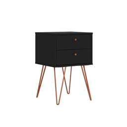 Mesa de Cabeceira Bled 2 Gavetas Preta
