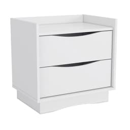 Mesa de Cabeceira Mabel 2 Gavetas Branca