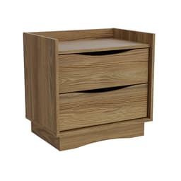 Mesa de Cabeceira Mabel 2 Gavetas Nogueira