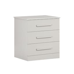 Mesa de Cabeceira Rubi 3 Gavetas Branca