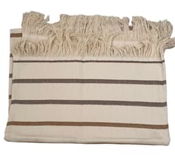 Passadeira Natural Marrom e Bege 100x60 cm