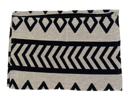 Passadeira Ubutun Branca e Preta 180x60 cm