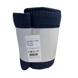 Peseira Jacquard Waffle Azul Marinho