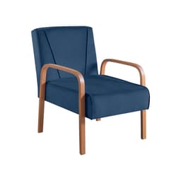 Poltrona Ágata Veludo Azul