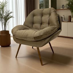 Poltrona Celine Veludo Chocolate