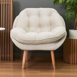 Poltrona Celine Veludo Gelo