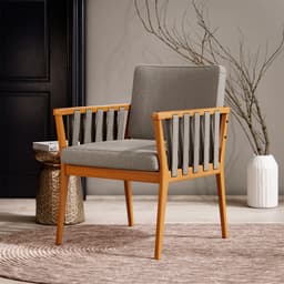 Poltrona Chicago Linho Cinza