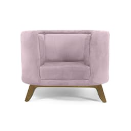 Poltrona Luminne Veludo Rosa