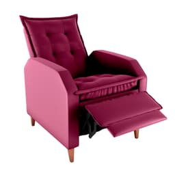 Poltrona Reclinável Yaris Veludo Marsala