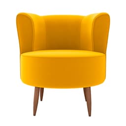 Poltrona Savana Veludo Amarelo