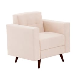 Poltrona Vitrola Suede Bege