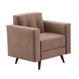 Poltrona Vitrola Suede Tabaco