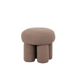 Puff Conexão Bouclé Cinza
