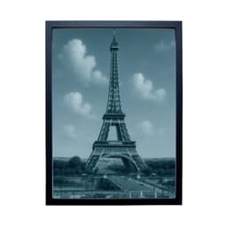 Quadro Decorativo com Vidro Paris Azul
