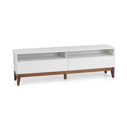 Rack Fresh 2 Gavetas Branco e Imbuia
