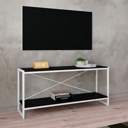 Rack Studio Preto e Branco 120 cm
